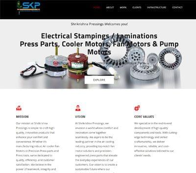 Shrikrishna Pressings Website designed by Aaditya Solutions and Services